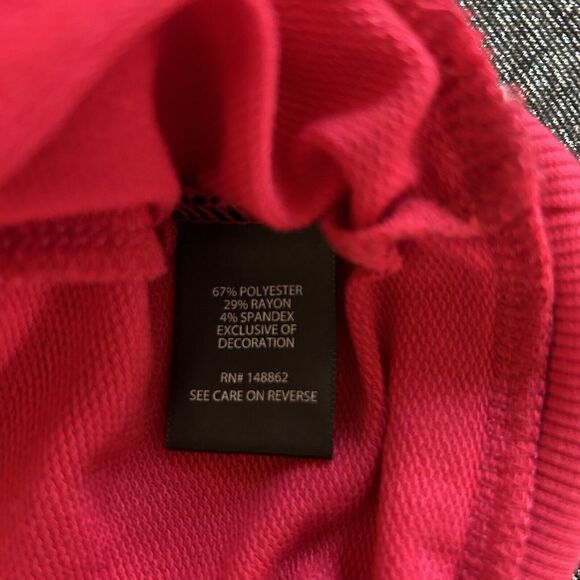 Torrid Red French Terry Off Shoulder Sweatshirt Top Embroidered Holiday 3‎ (3X) - Picture 5 of 8